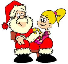 santa and girl